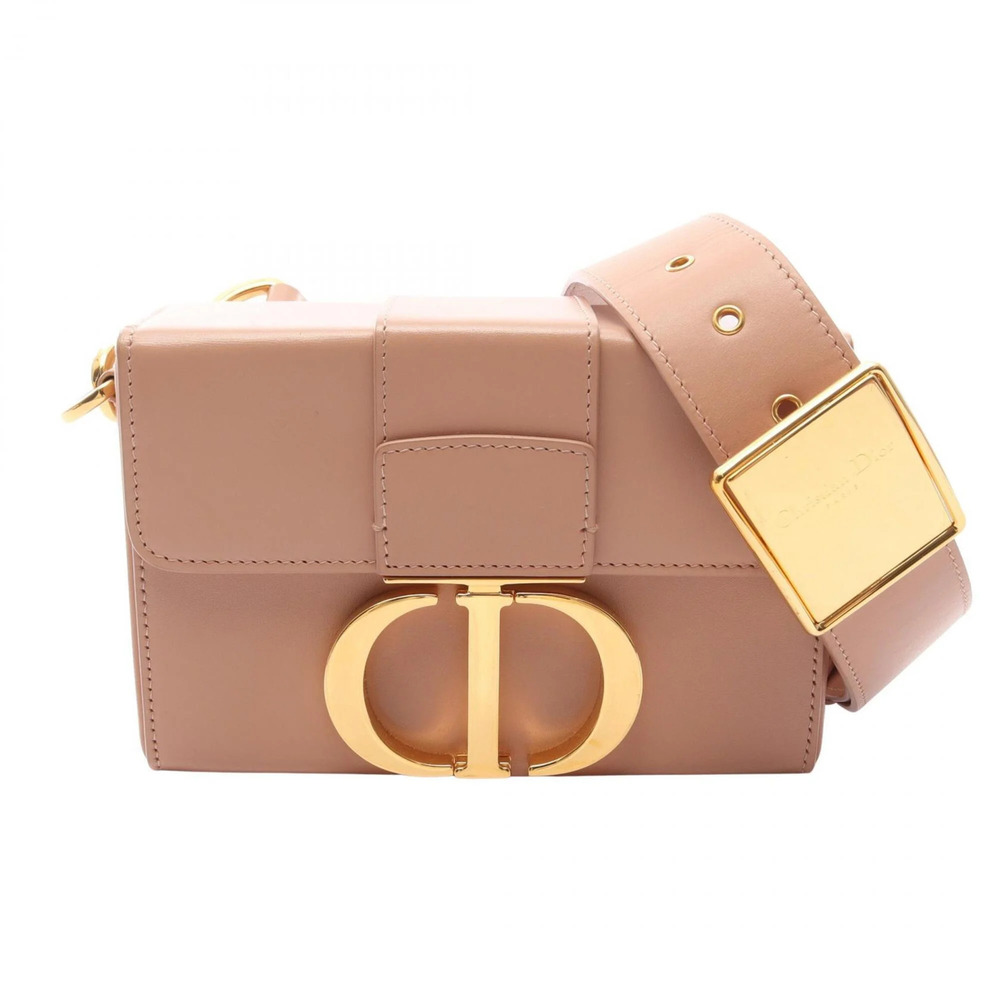 Christian Dior Dior 30 Montaigne Box Shoulder Bag Handbag Leather Women's Pin...